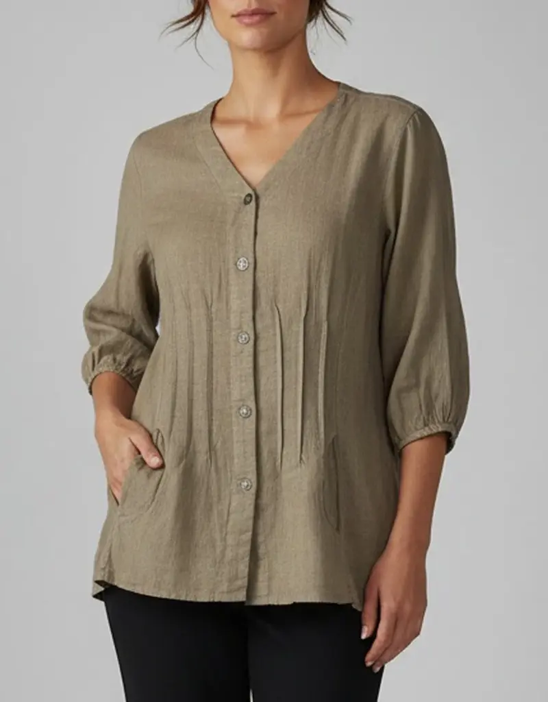 Kleen Tie-Back Pleat Top