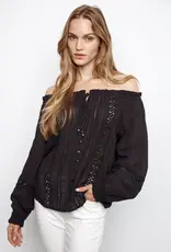 Charlie B Cotton Voile Off-Shoulder Top