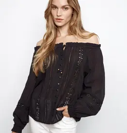 Charlie B Cotton Voile Off-Shoulder Top
