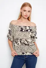 Charlie B Off-Shoulder Printed Top