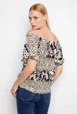 Charlie B Off-Shoulder Printed Top