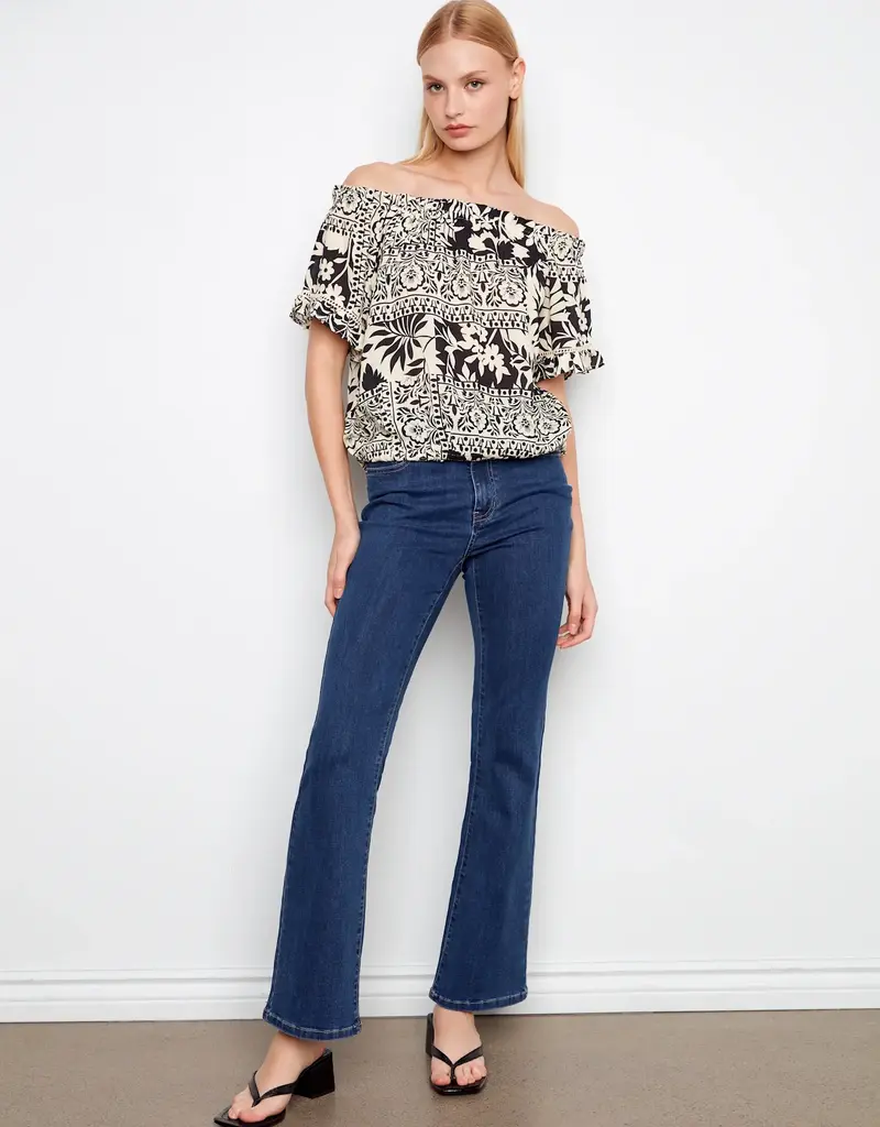 Charlie B Off-Shoulder Printed Top