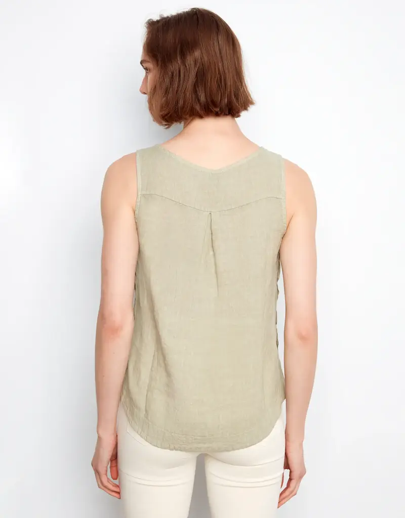 Charlie B Sleeveless Side Button Top