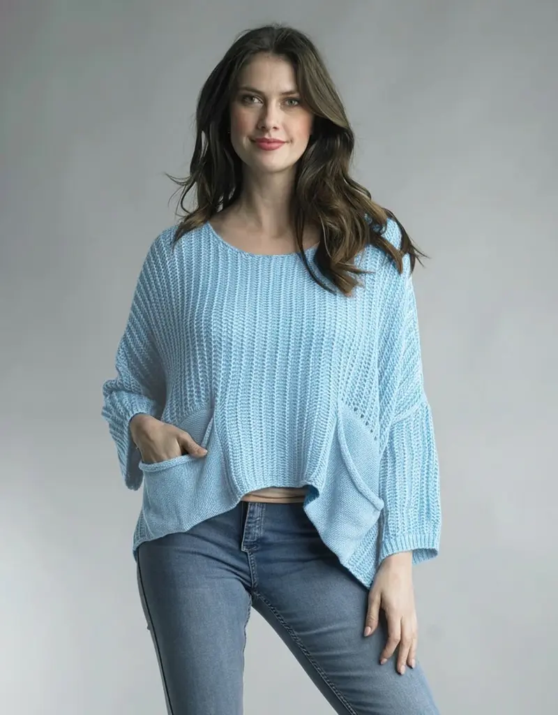 Tempo Paris Crochet Knit Sweater