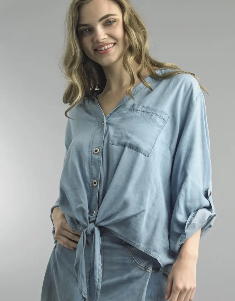 Tempo Paris Tie Front Top