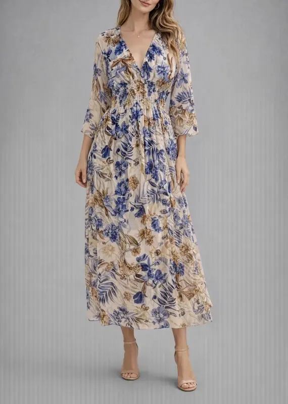 Tempo Paris Smocked Dress