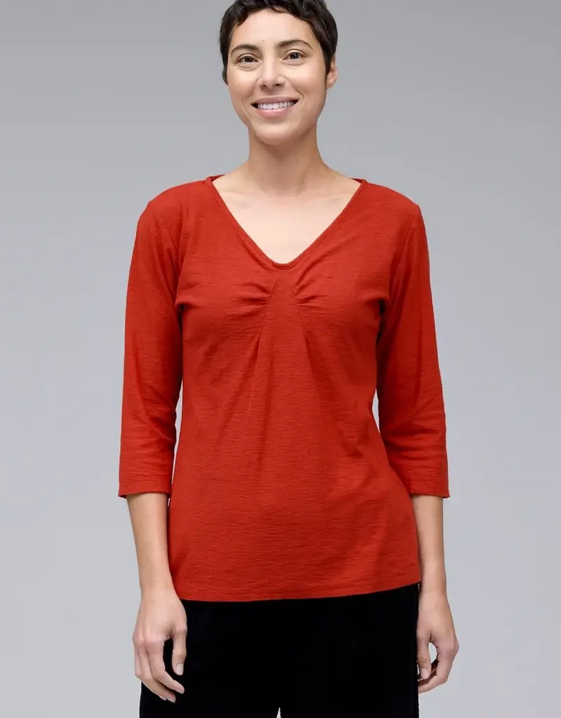 Cut Loose 3/4 Sleeve Tuck Front Tee