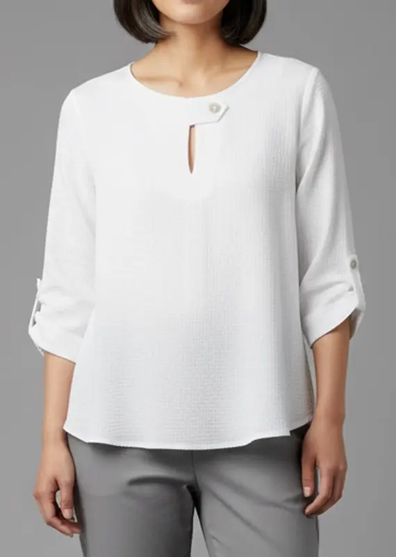 Toofan Round Neck Button Top