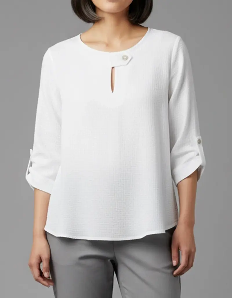 Toofan Round Neck Button Top