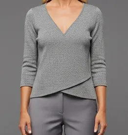 Toofan V-Neck Wrap Hem Top