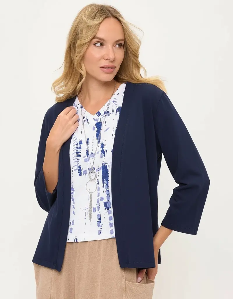 Cotton Lani Open Front Jacket