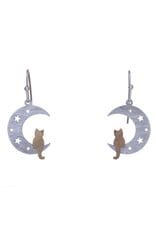 Kole Cat on Moon Earrings