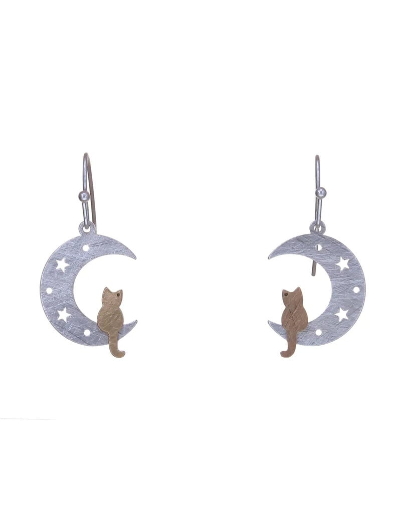Kole Cat on Moon Earrings