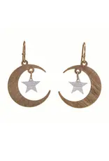 Kole Crescent Moon & Star Earrings
