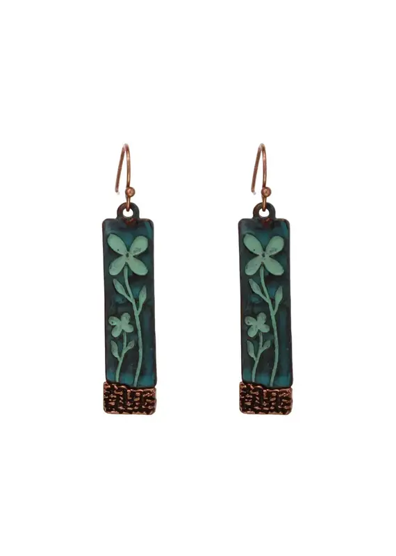 Kole Floral Patina Earrings