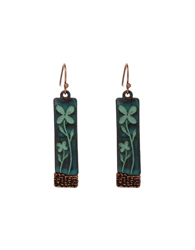 Kole Floral Patina Earrings