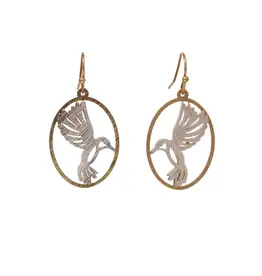Kole Oval Hummingbird Earrings