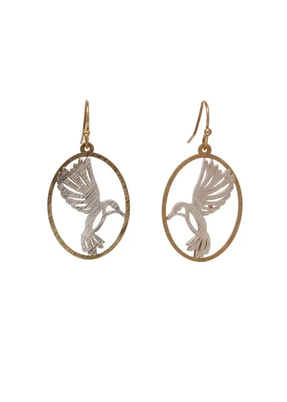 Kole Oval Hummingbird Earrings