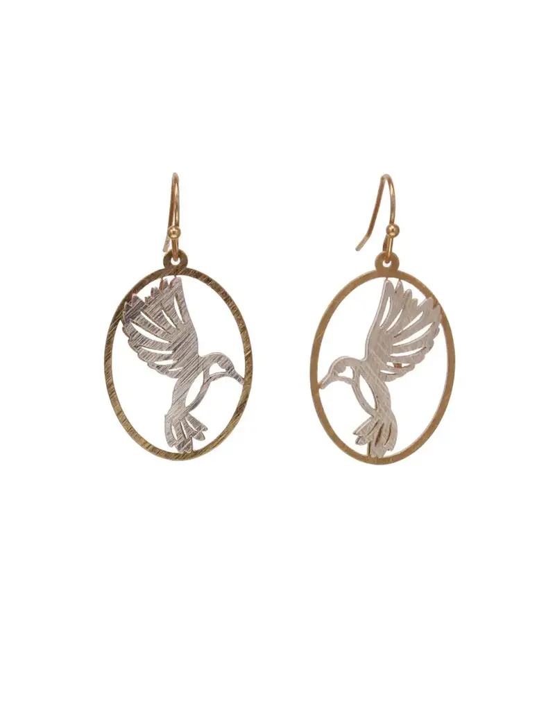 Kole Oval Hummingbird Earrings