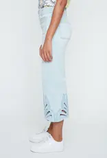 Renuar Detail Hem Bleached Wash Crop Jeans
