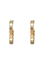 Mark Steel Smashed Beaded Post Hoop Earrings