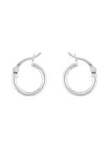 Mark Steel 12mm Hinged Tube Hoop Earrings