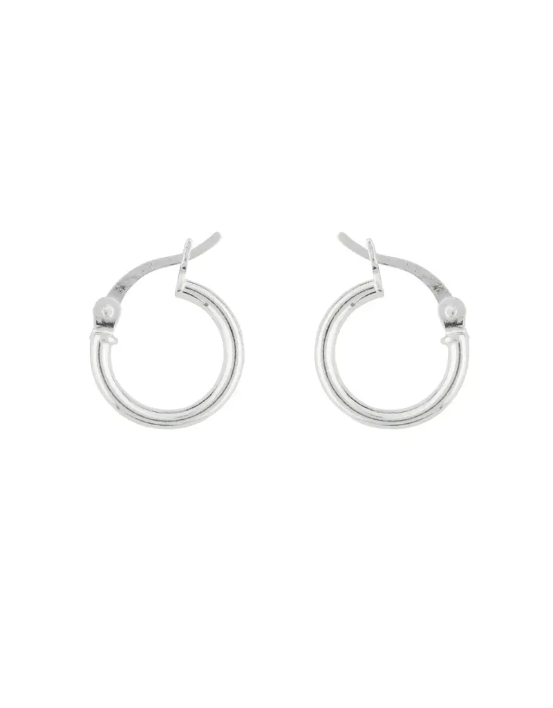 Mark Steel 12mm Hinged Tube Hoop Earrings