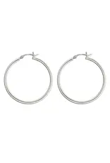 Mark Steel 35mm Hinged Tube Hoop Earrings