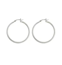Mark Steel 35mm Hinged Tube Hoop Earrings