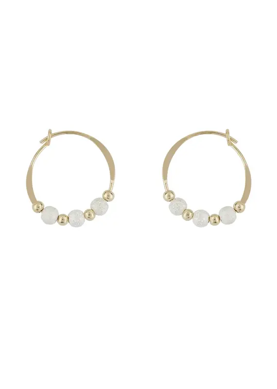 Mark Steel Mini Star Dust 15mm Hoop Earrings