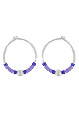 Mark Steel Mini Heishi Hoop Earrings