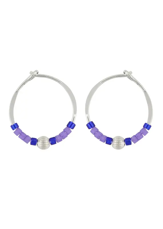 Mark Steel Mini Heishi Hoop Earrings