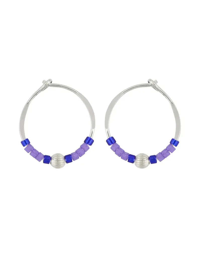 Mark Steel Mini Heishi Hoop Earrings