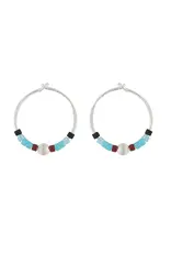 Mark Steel Mini Heishi Hoop Earrings