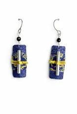 Wide Mouth Frog Wire Wrap With Bar Earrings