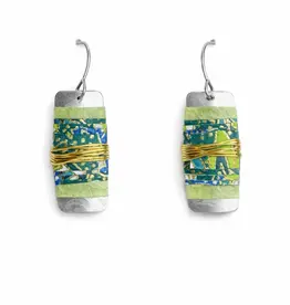 Wide Mouth Frog Wire Wrap Earrings