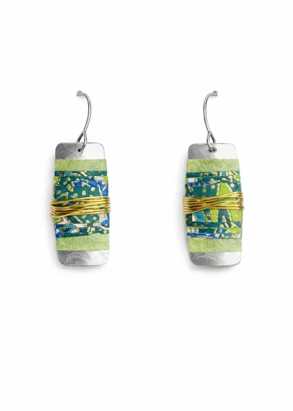 Wide Mouth Frog Wire Wrap Earrings