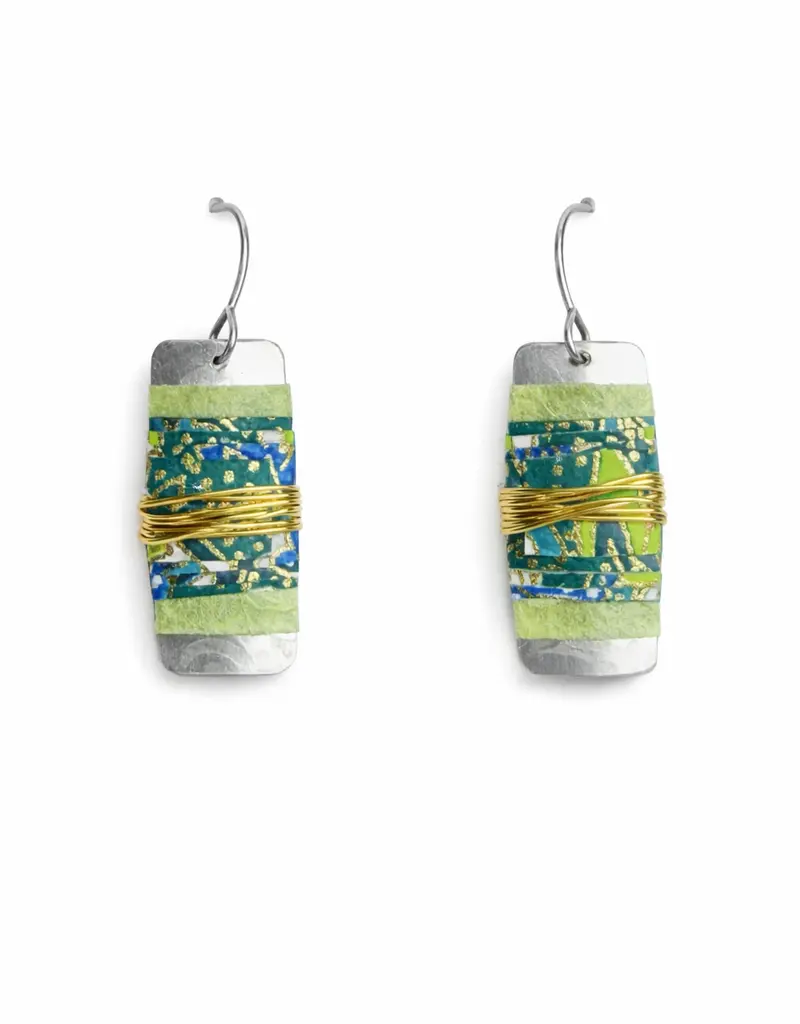 Wide Mouth Frog Wire Wrap Earrings