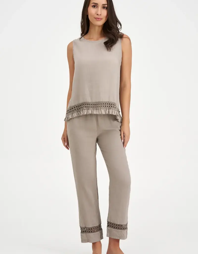 M Made In Italy Lattice Detail Pants