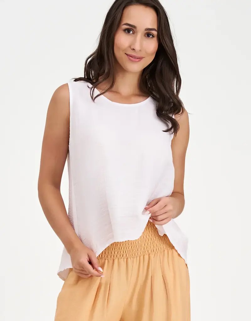 M Made In Italy Sleeveless Split Back Top