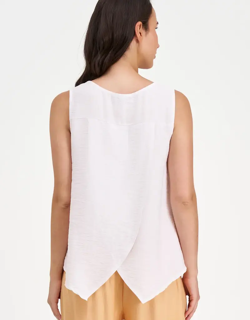M Made In Italy Sleeveless Split Back Top