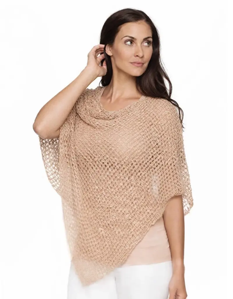 Lost River Popcorn Knit Poncho