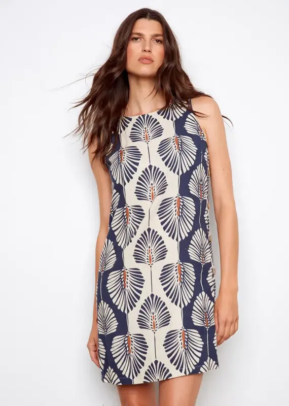 Charlie B Sleeveless Linen Blend Dress