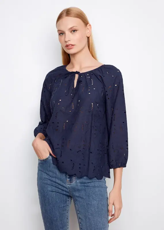 Charlie B Cotton Eyelet Blouse