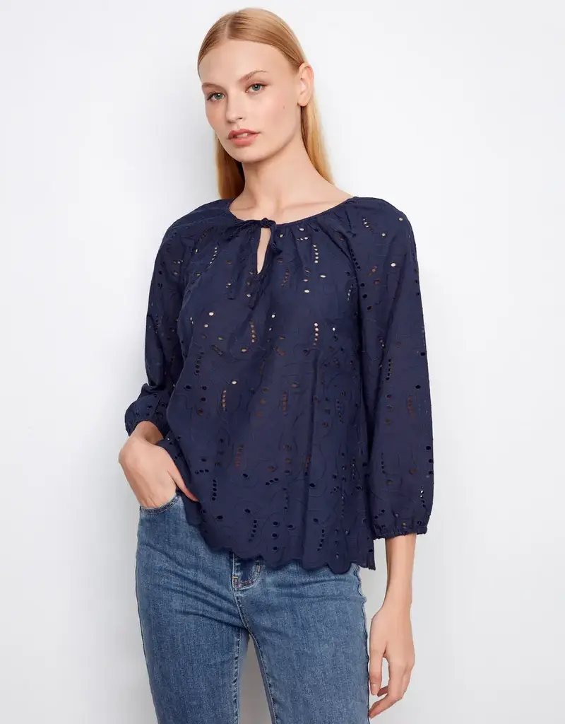 Charlie B Cotton Eyelet Blouse