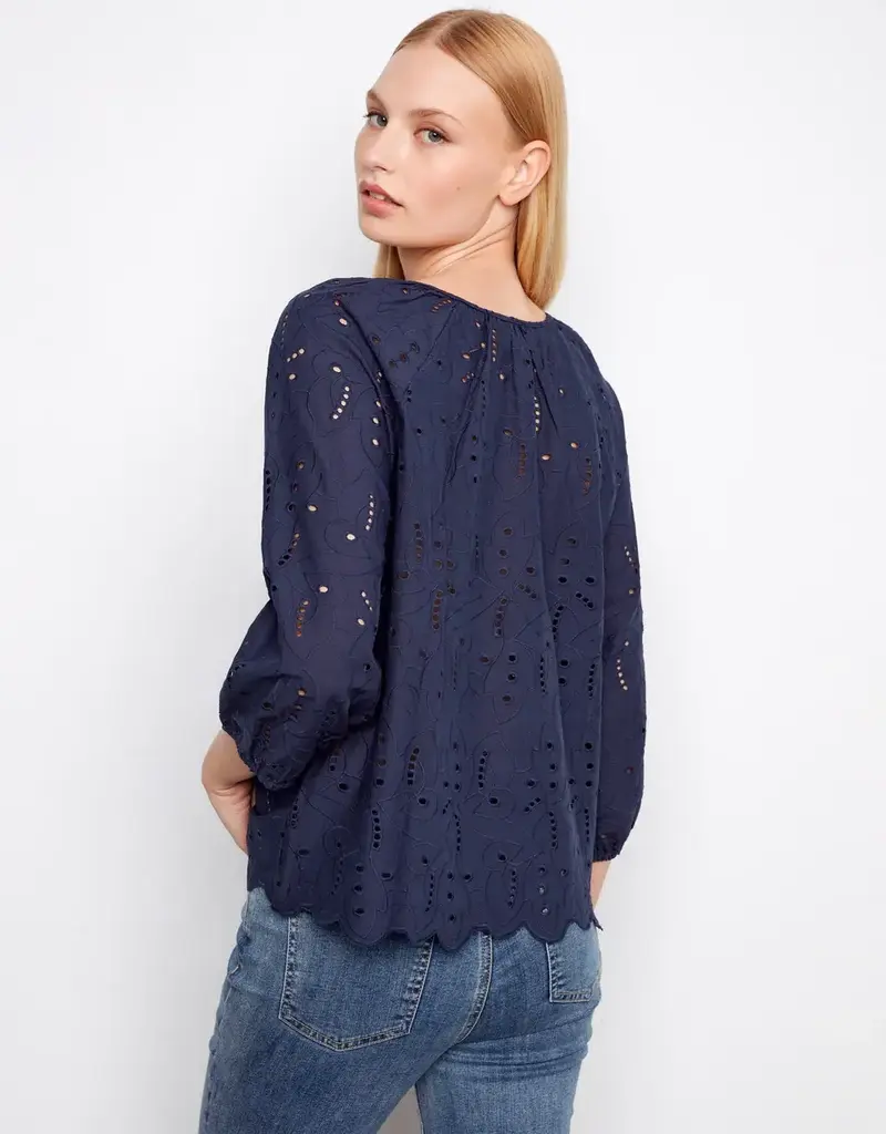 Charlie B Cotton Eyelet Blouse