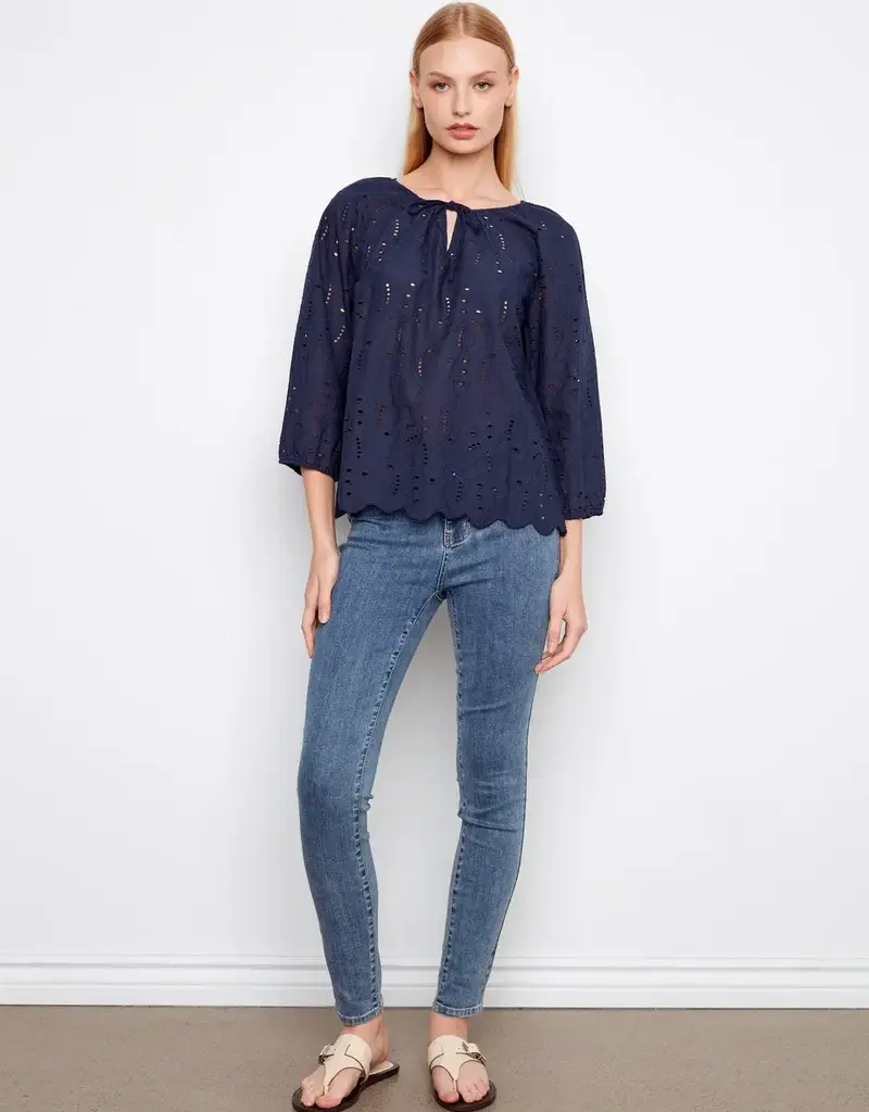Charlie B Cotton Eyelet Blouse
