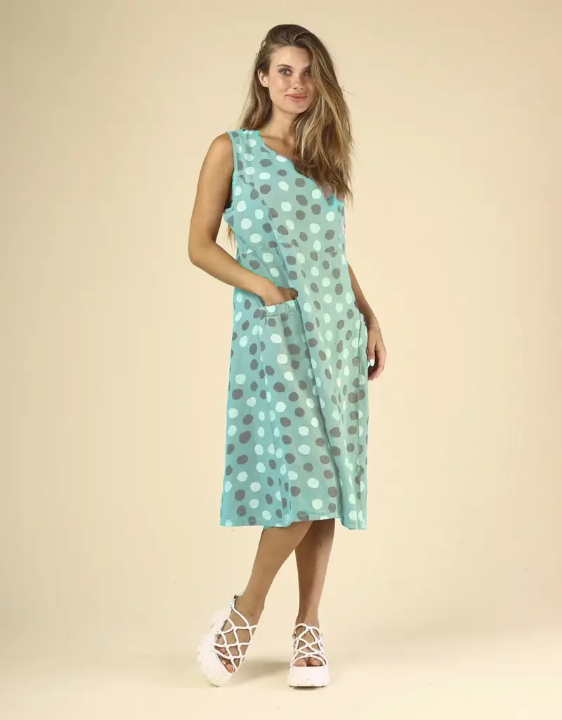 Fenini Polka Dot Patch Dress