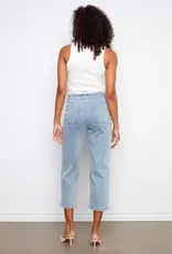 Charlie B Front Button-Fly Crop Jeans