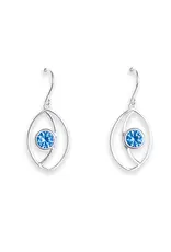 Morningflower Crescent Oval Earrings